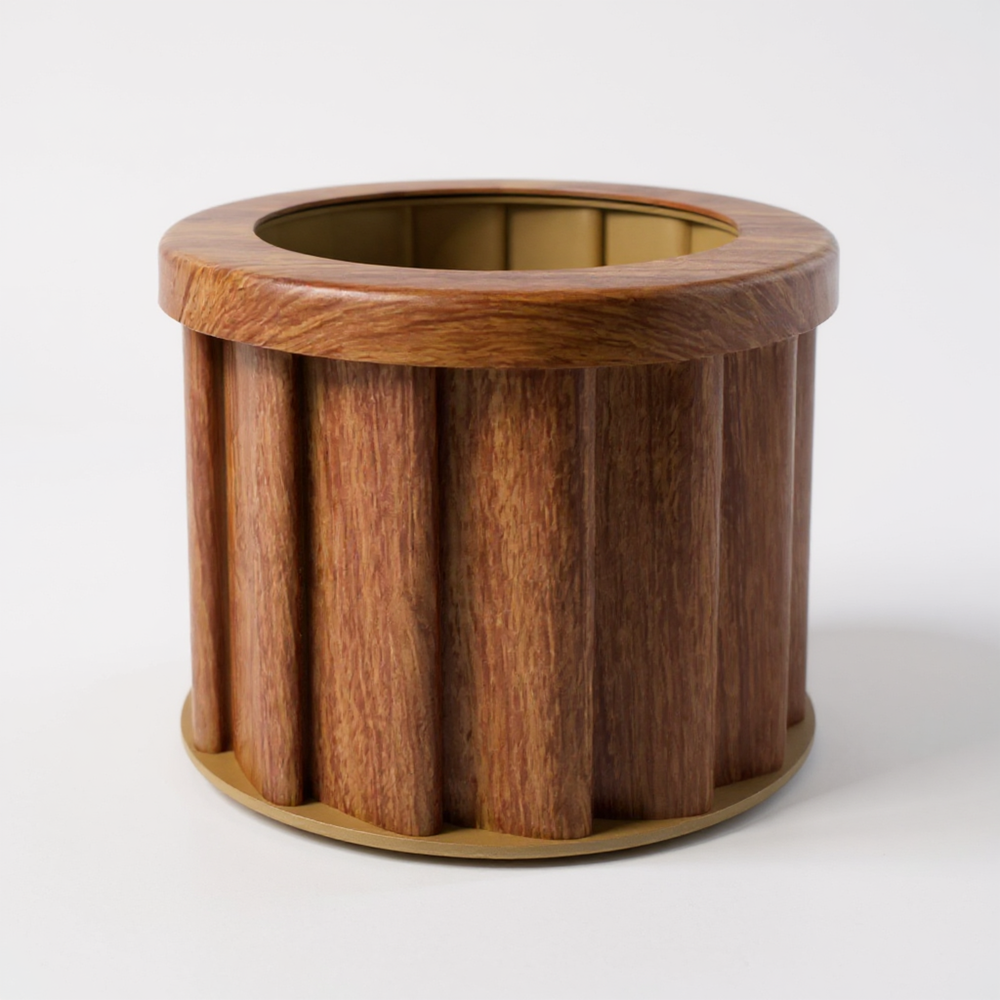 Round Strata Planter SM - Medium Brown Media 1