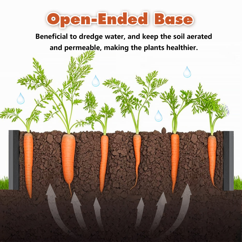 4x3x1ft Metal Raised Garden Bed,Deep Root Outdoor Galvanized Planter Box,Patio Kit Planting Beds for Vegetables Flowers Herb,Black Media 5