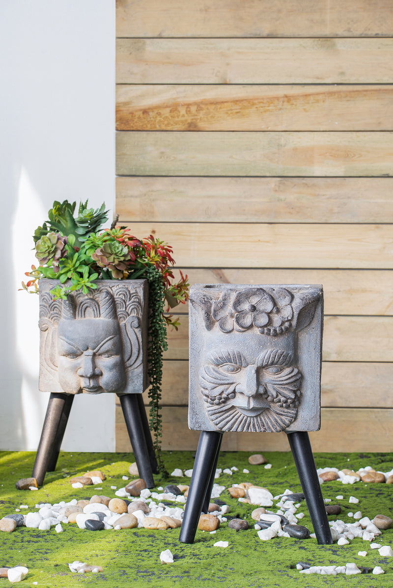 11' x 13' x 22' Greek God Statue Planter with Legs