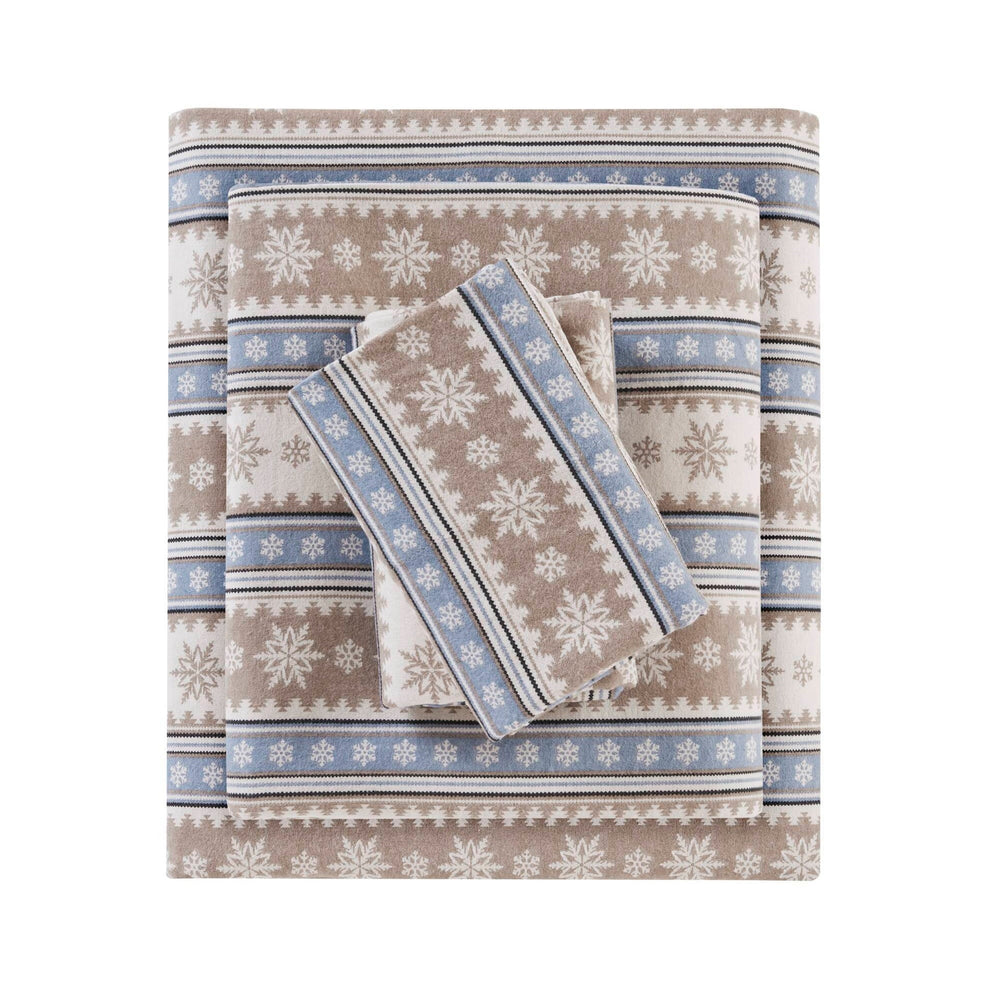 3 PCS Twin Sheet Set Blue Snowflake Media 19