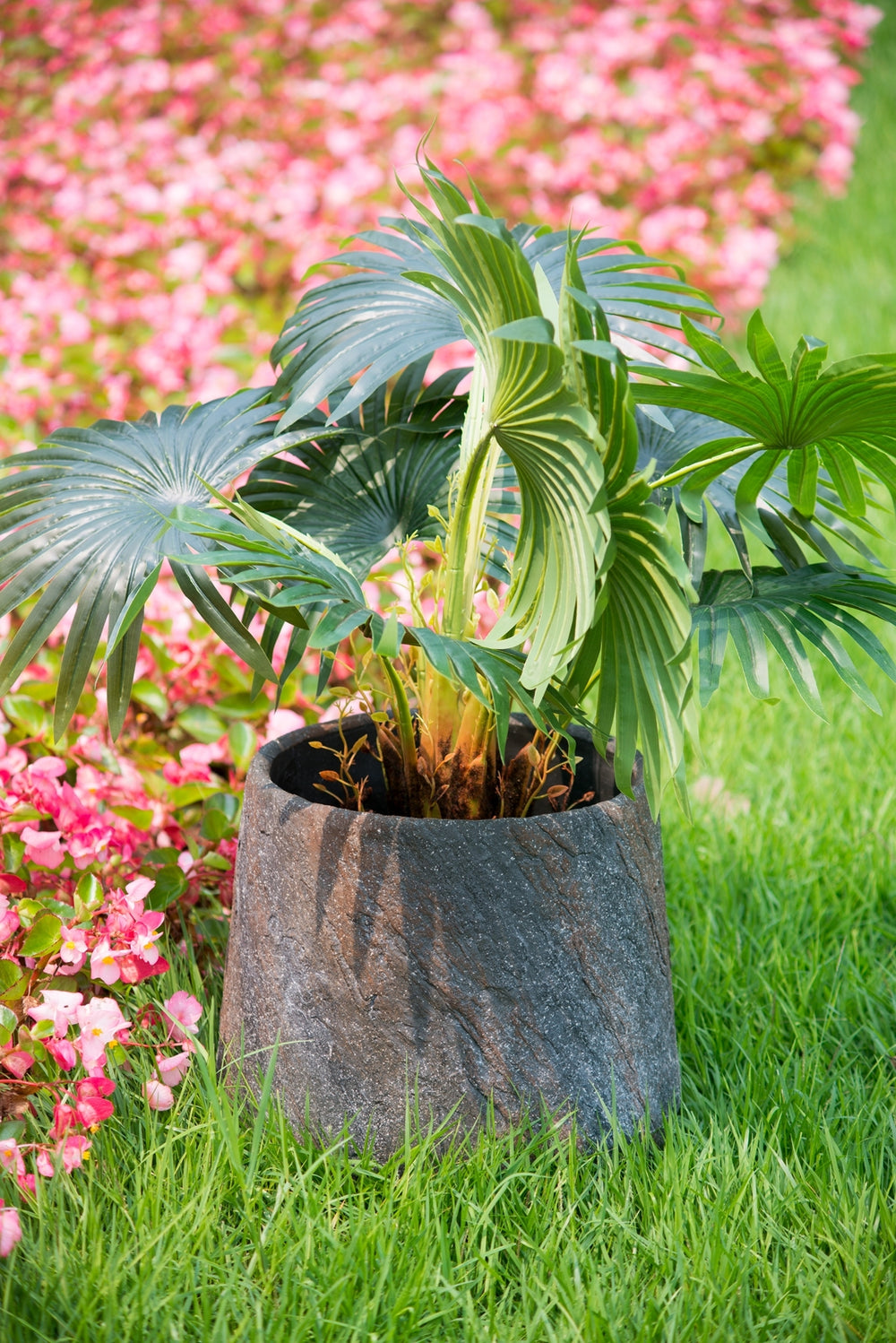 14.2x14.2x13.4' Cement Planter Large, Indoor Outdoor Garden Functional Decor Media 11