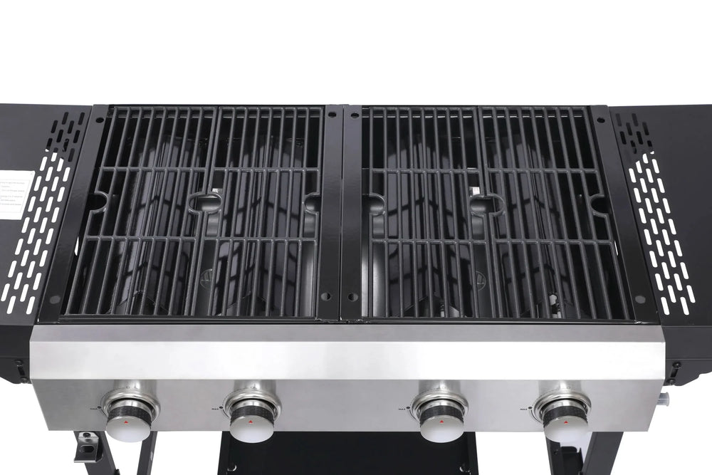 Gas Grill Two Burner Cast Iron Plancha Griddle Outdoor Use Portable Media 6