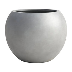 DTY Fiberstone Globe Planter Indoor Outdoor — Lightweight Sphere Ball Pot for Olive Tree, Monstera & Palm | Fiberglass Stone | UV Resistant, Drainage Hole | 2 Coco Mats | Black | 12.6" D × 10" H perspective