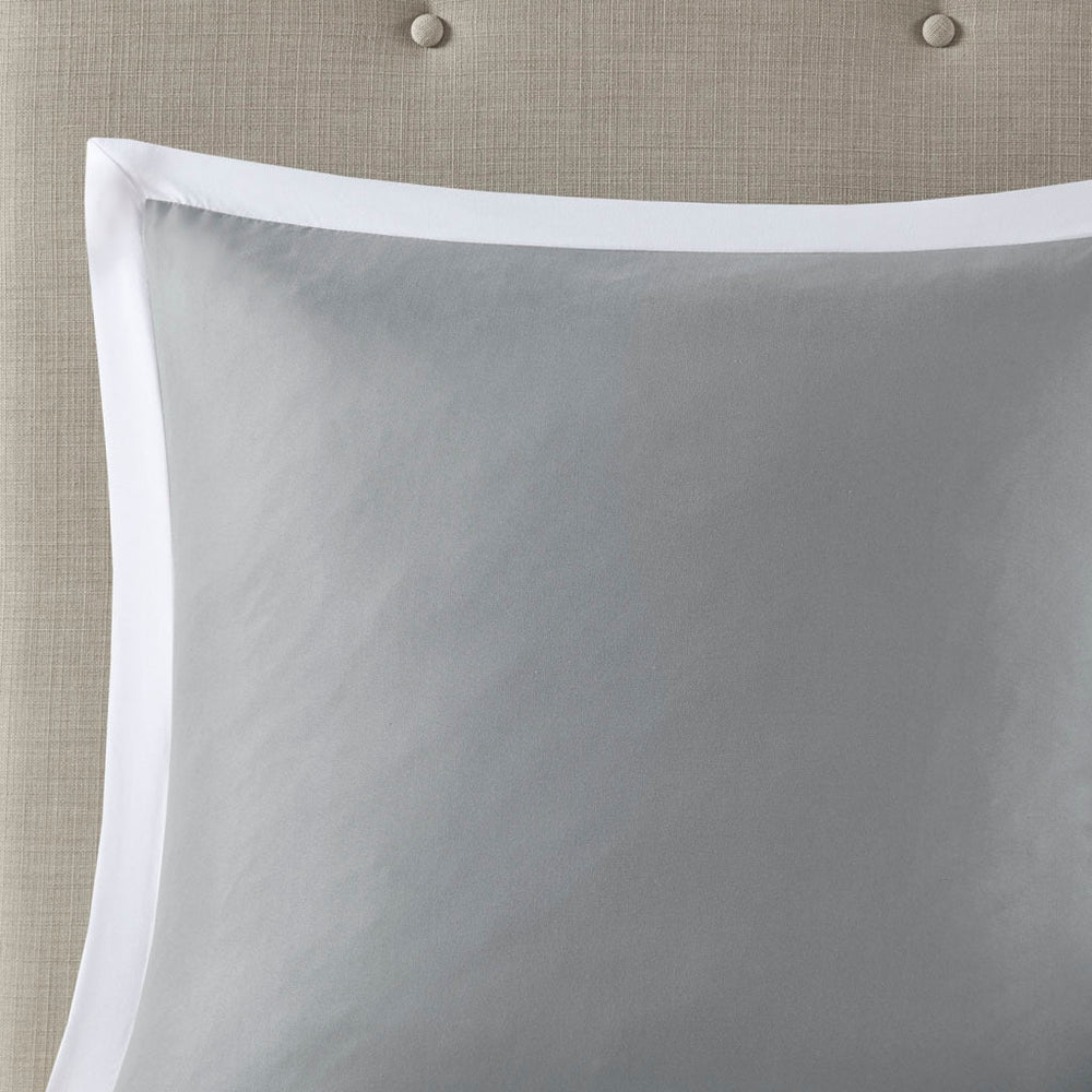 8 Piece Embroidered Comforter Set White Queen Media 6