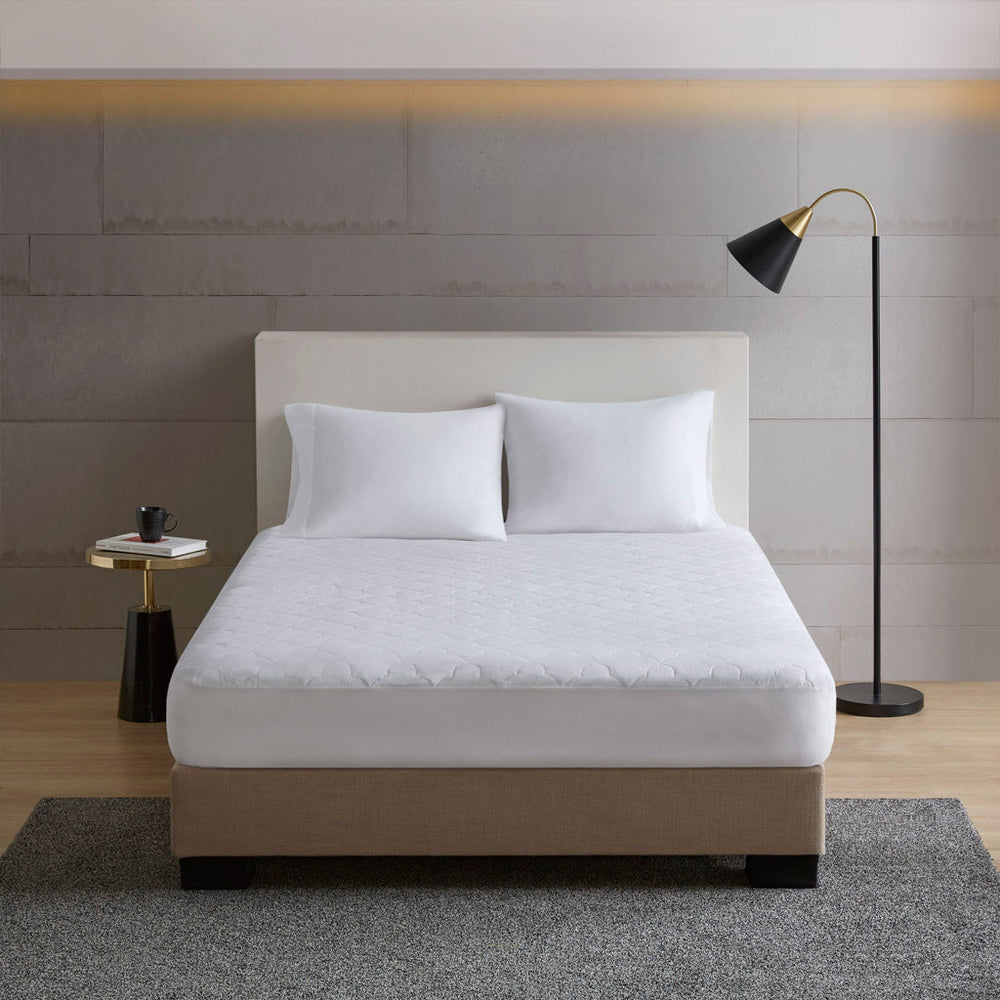 Cotton Percale Quilted Mattress Pad Media 7