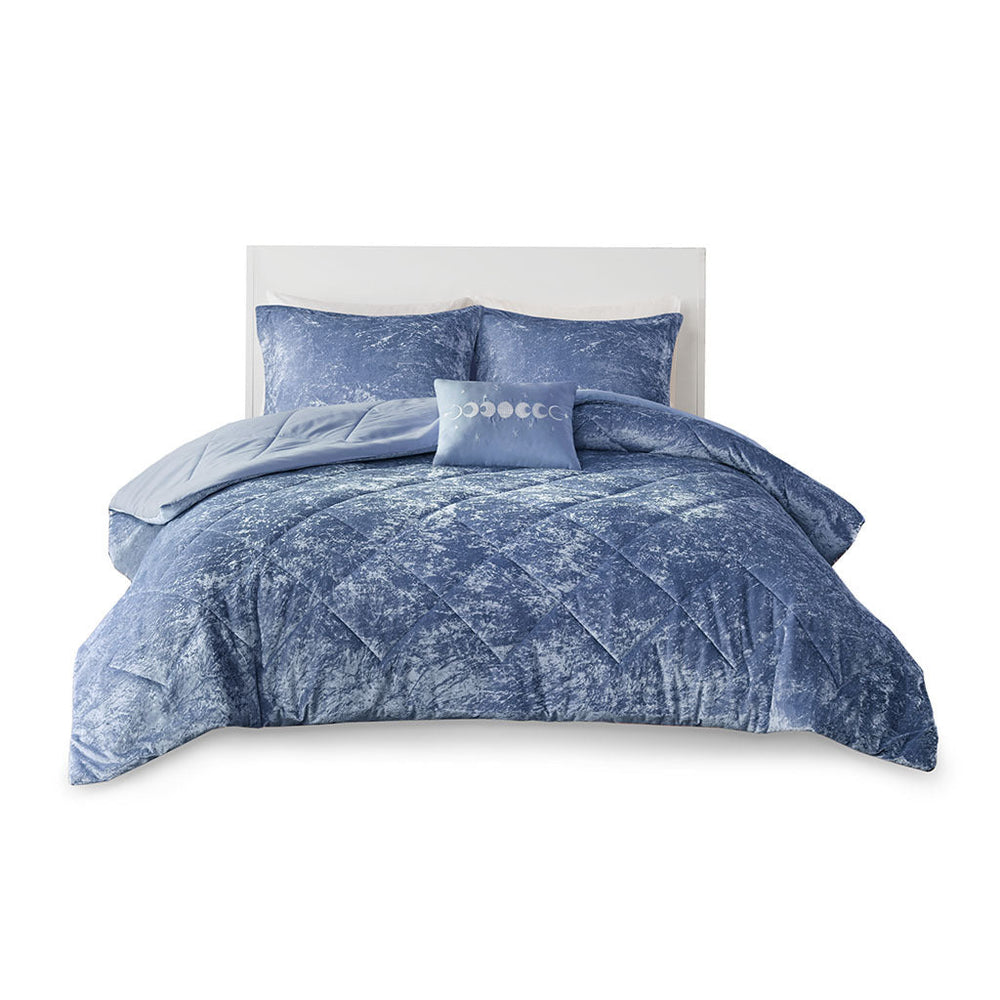 Twin/Twin XL Velvet Comforter Set with Throw Pillow Media 8