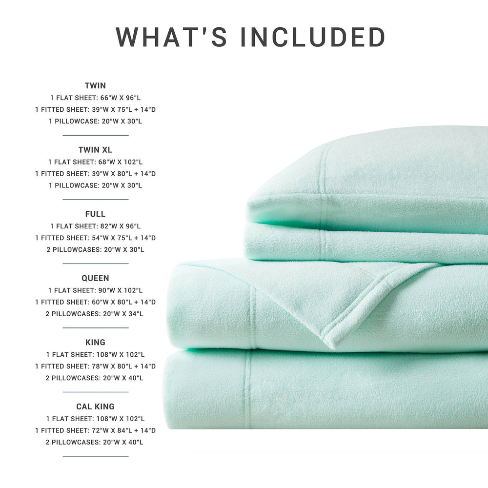 4 PCS Cal King Sheet Set Aqua Media 11