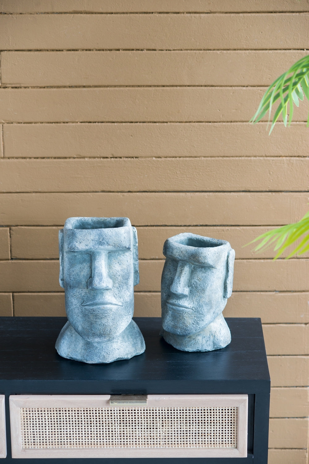 5x5.5x9' Easter Island Cement Planter Media 9