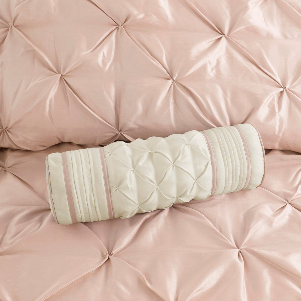 7-Piece Full 100% Polyester Pieced Pleated Tufted Comforter Set Media 13