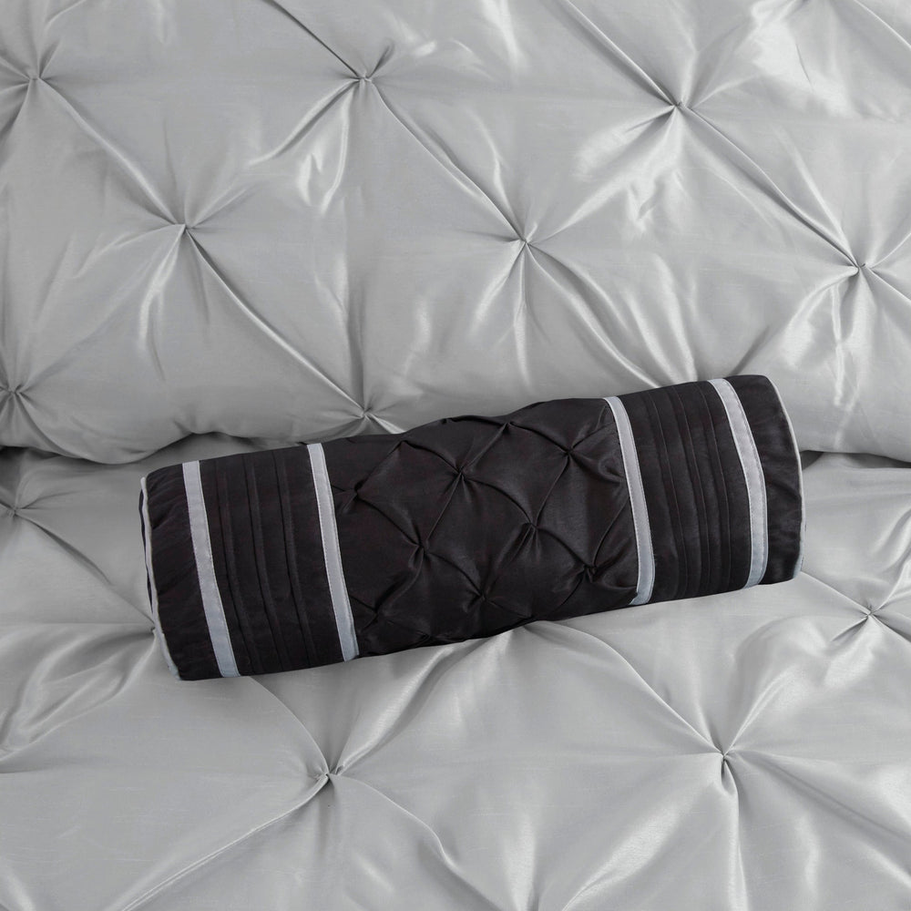 7-Piece Full 100% Polyester Pieced Pleated Tufted Comforter Set Media 13