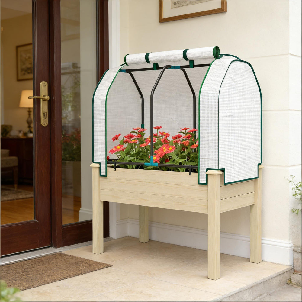 Compact Planter Box,Outdoor Raised Garden Bed Media 1