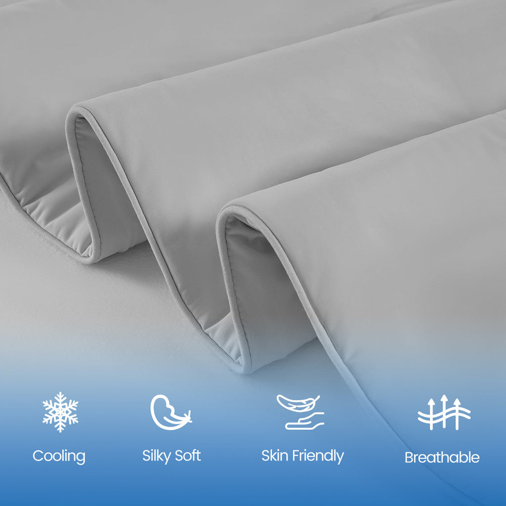 1-Piece 90x90' Cooling DA Comforter,Gray Media 15
