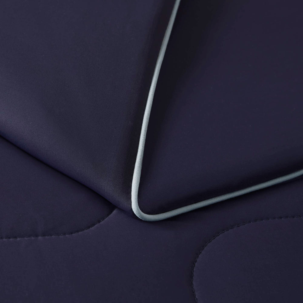 1 Piece Twin Down Alternative Comforter,Navy Media 3