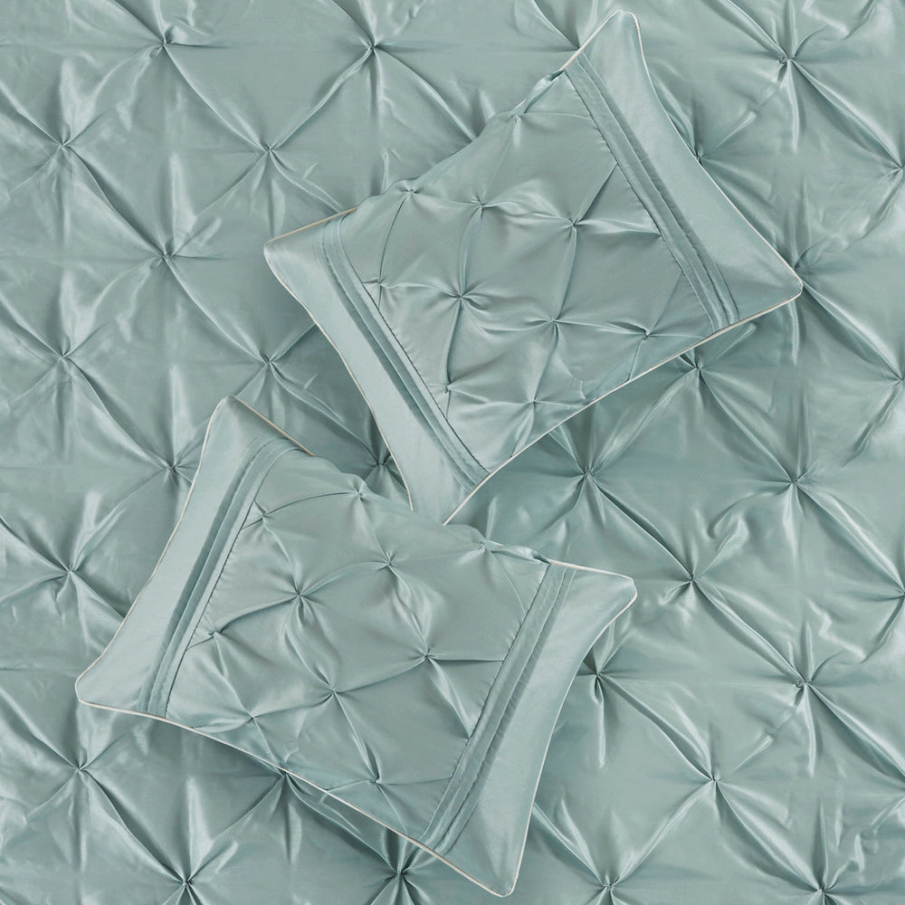7 Piece Tufted Comforter Set Seafoam Cal King Media 10