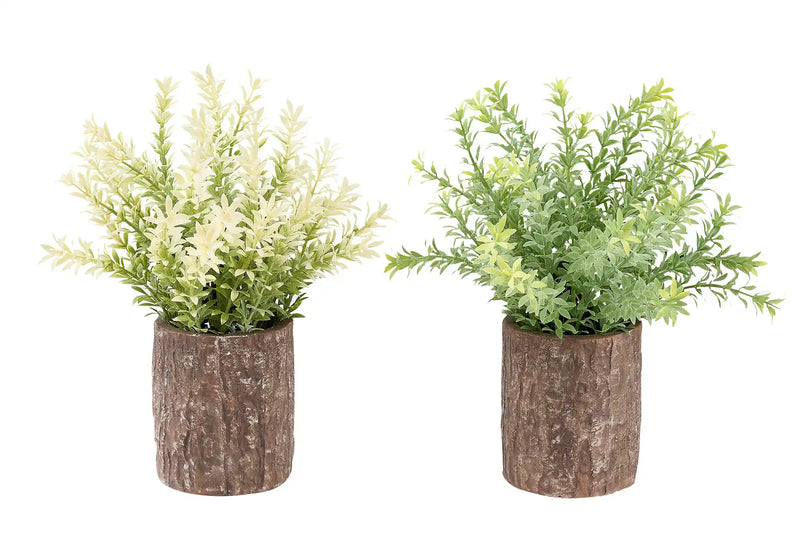 Artificial Plant, Set Of 2, 12' Tall, Mullberry Grass, Table, Brown Cement Pots, Contemporary, Modern