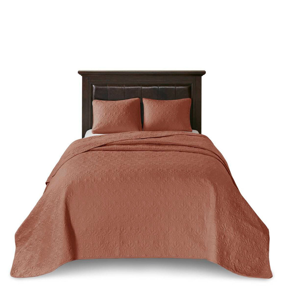 3 Piece Reversible Quilt Set Clay Red King/Cal King Media 11
