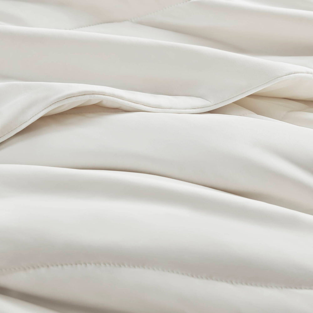 1-Piece Full/Queen Reversible Tencel Comforter Blanket,White Media 4