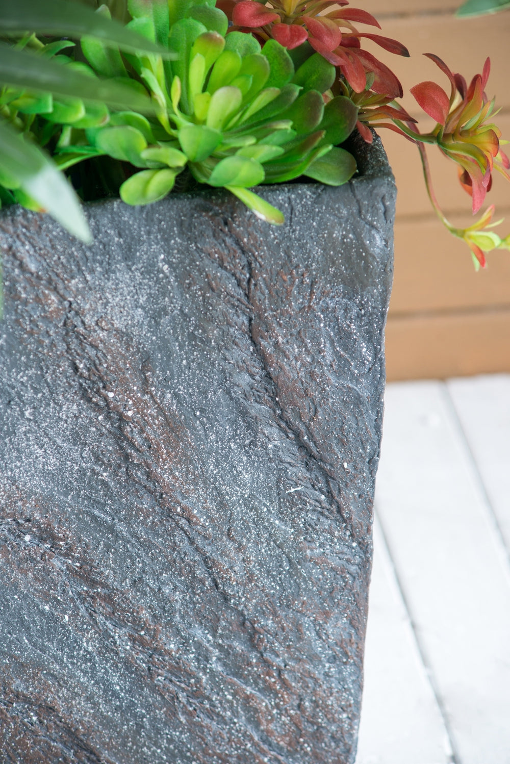 9.4x9.4x18.1' Cement Planter Large, Indoor Outdoor Garden Functional  Decor Media 4