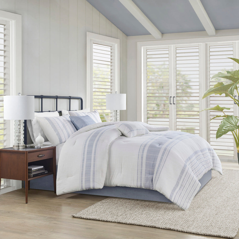 6 Piece Cotton Jacquard Oversized Comforter Set-King Media 11