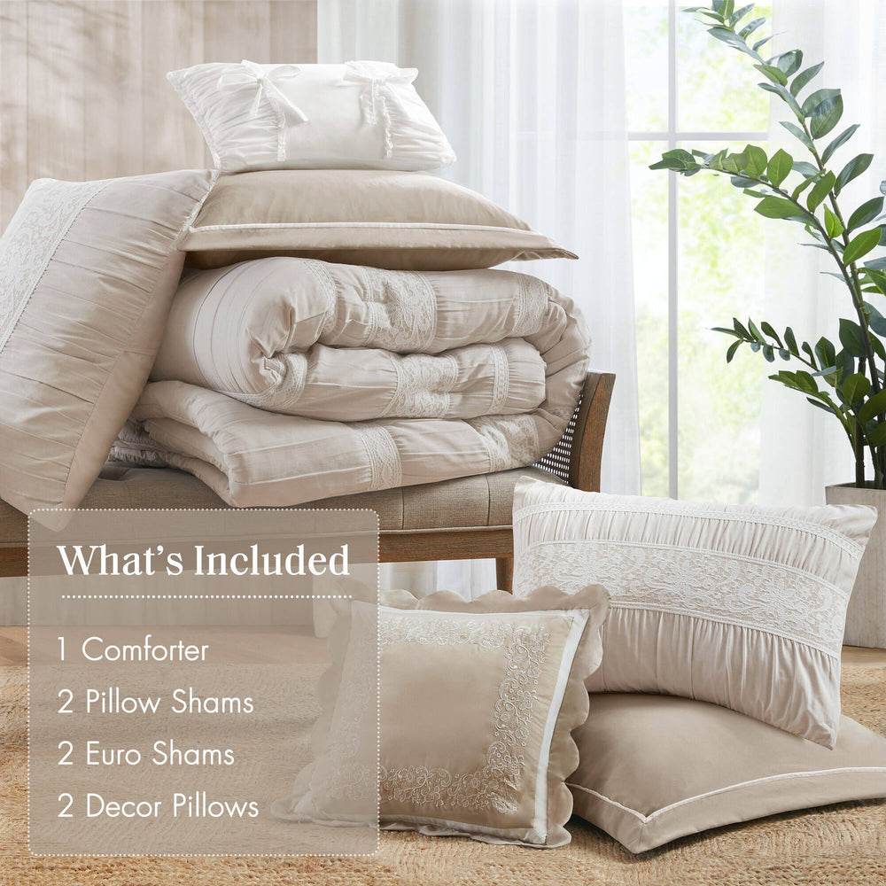 7- Piece Queen Jacquard Comforter Set Media 10