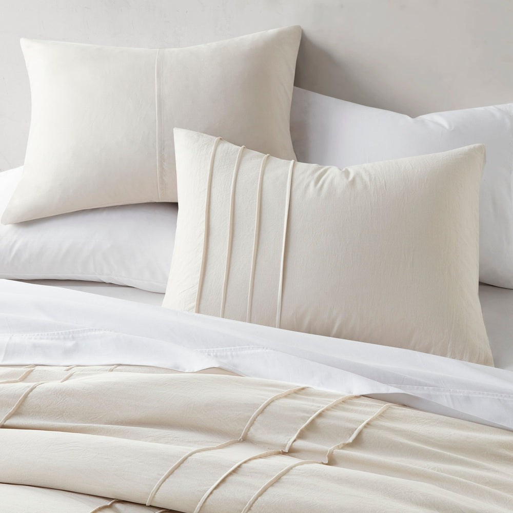 3-Piece Cal King Soft Washed Pleated Comforter Set Media 19