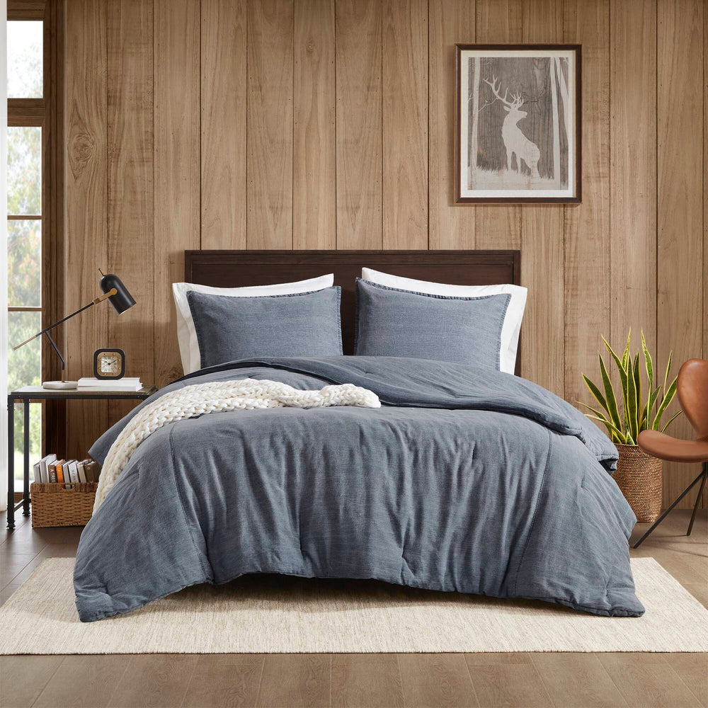 3PCS King/Cal King Twill Washed Comforter Set Media 2