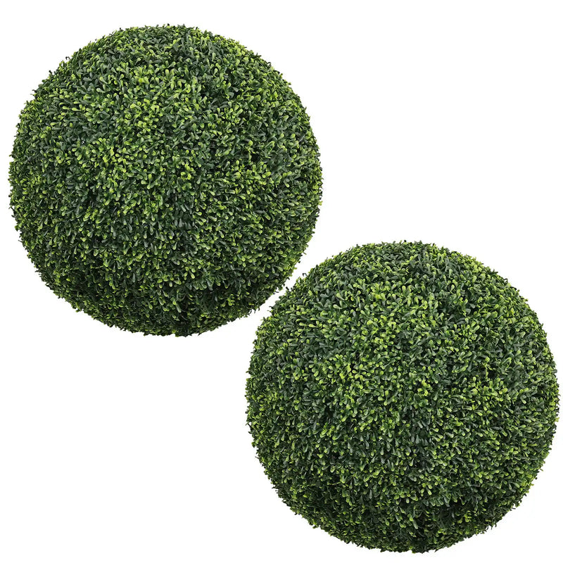 22.4IN Topiary Balls Artificial Outdoor Faux Boxwood Plants Large Green Decorative Spheres for Garden Front Porch Patio Planter Decoration, 2pcs/set