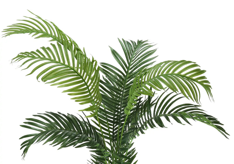 Artificial Plant, 57' Tall, Palm Tree, Indoor, Faux, Fake, Floor, Greenery, Potted, Real Touch, Decorative, Green Leaves, Black Pot