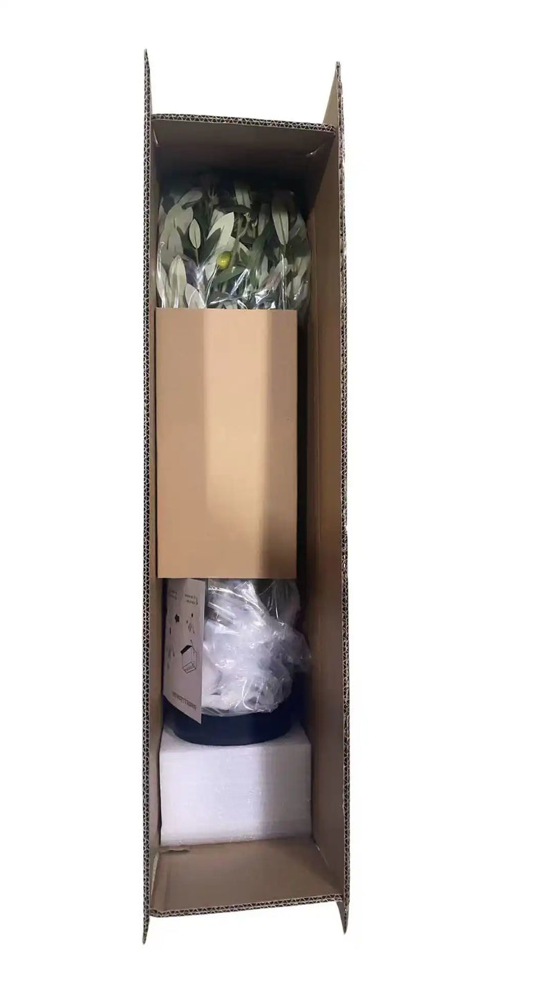 5' Artificial  Olive Tree in Black Plastic Pot, 1pc/set