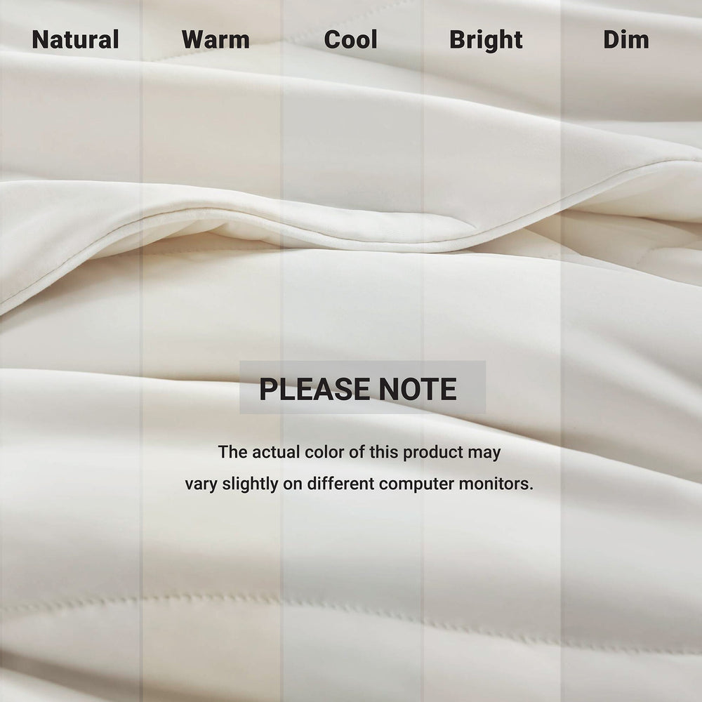1-Piece King/Cal King Reversible Tencel Comforter Blanket,White Media 3