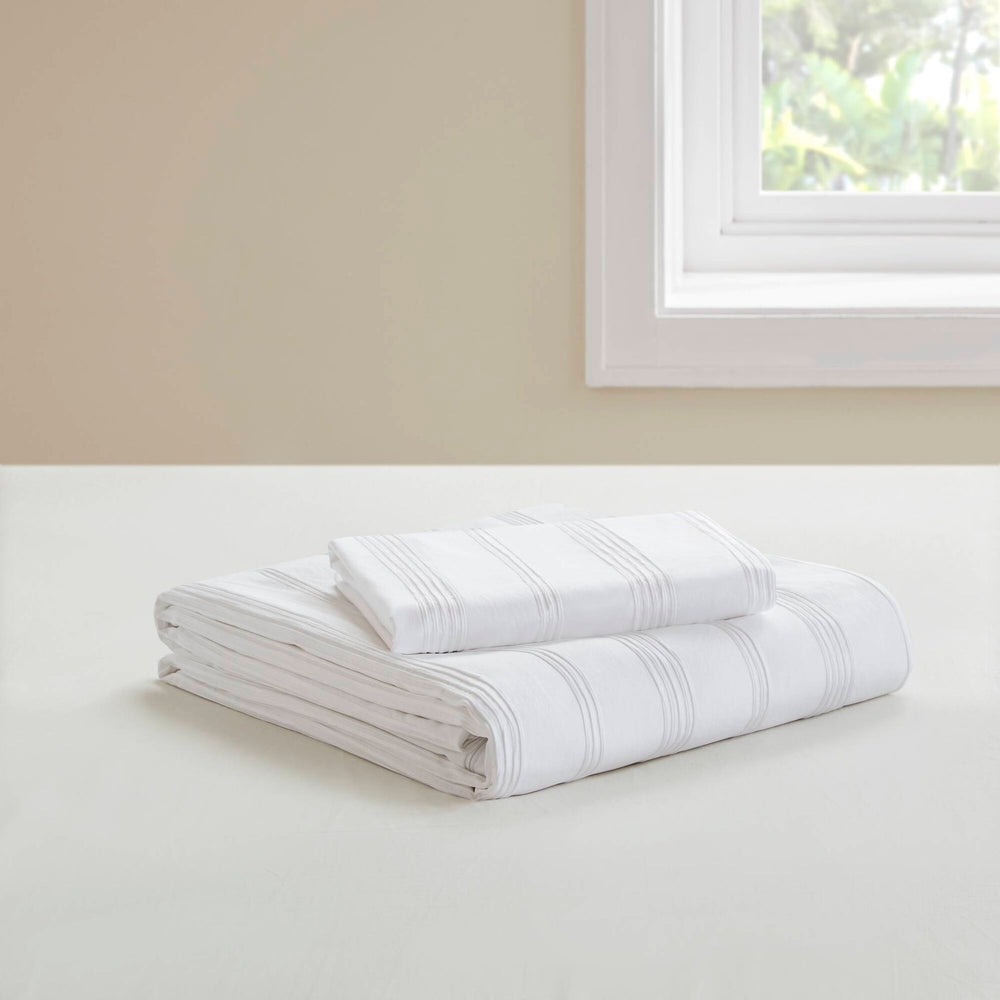 2-Piece Twin/Twin XL Woven Striped Duvet Set Media 11
