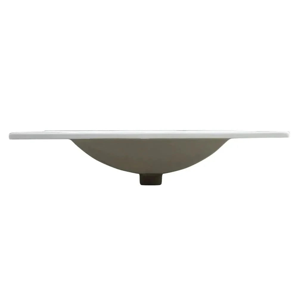 Bathroom Vanity Ceramic Top 30 Inch White Space-Saving Wall Cabinet Media 4