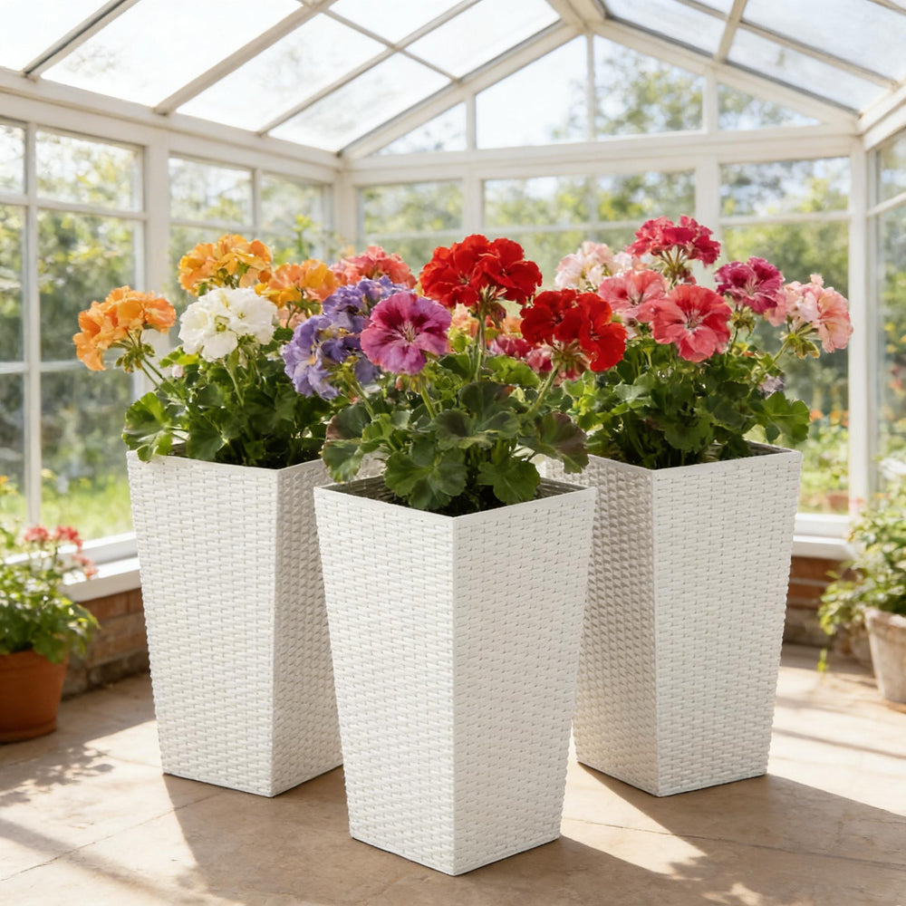 Spacious Plant Pots,Plants Box Set of 3,Tall Planters Box Media 2