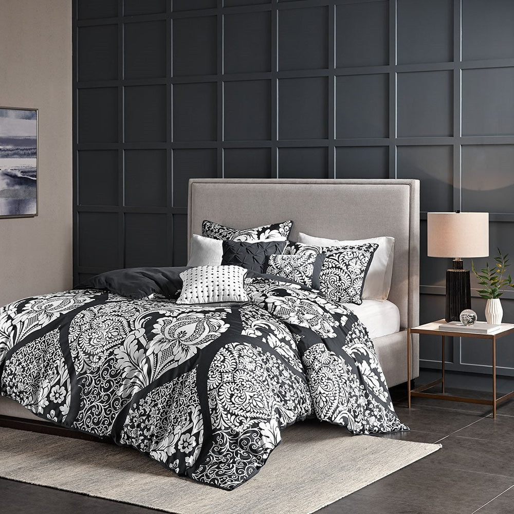 King/Cal King 6 Piece Printed Duvet Cover Set Media 10