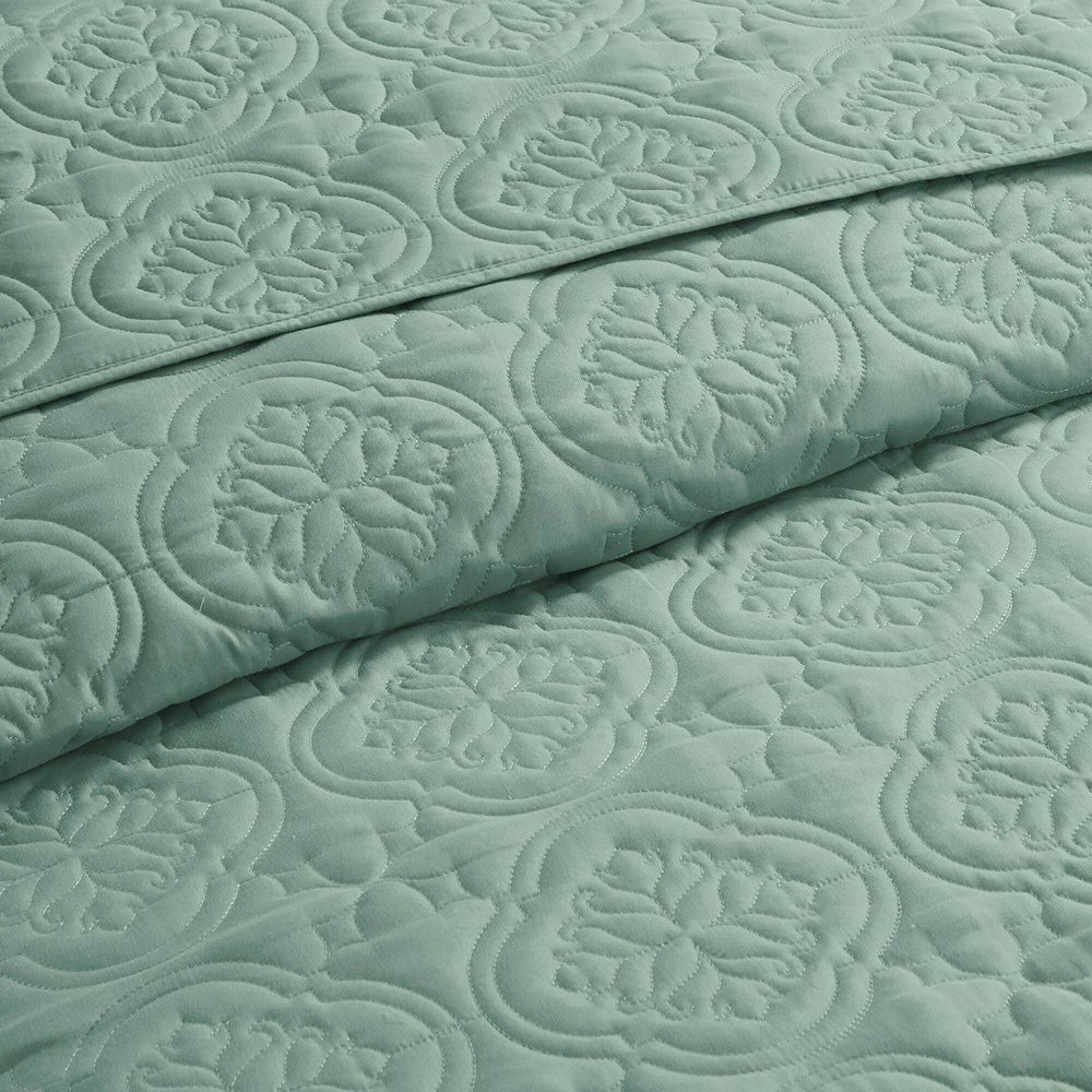 3 Piece Reversible Bedspread Set Seafoam King/Cal King Media 11