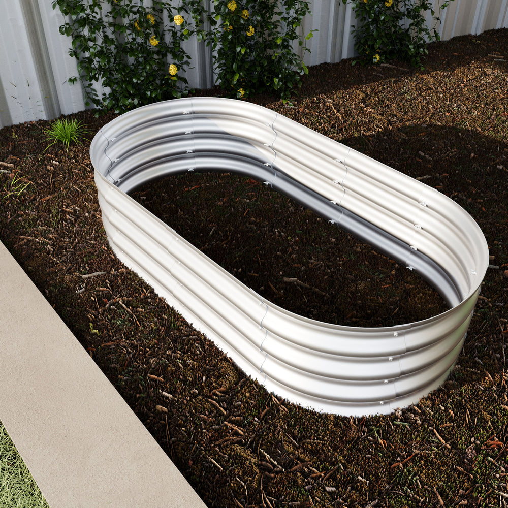Galvanized Raised Garden Bed Kit for Vegetables, Flowers & Herbs, Rust-Resistant, Easy Assembly Media 8