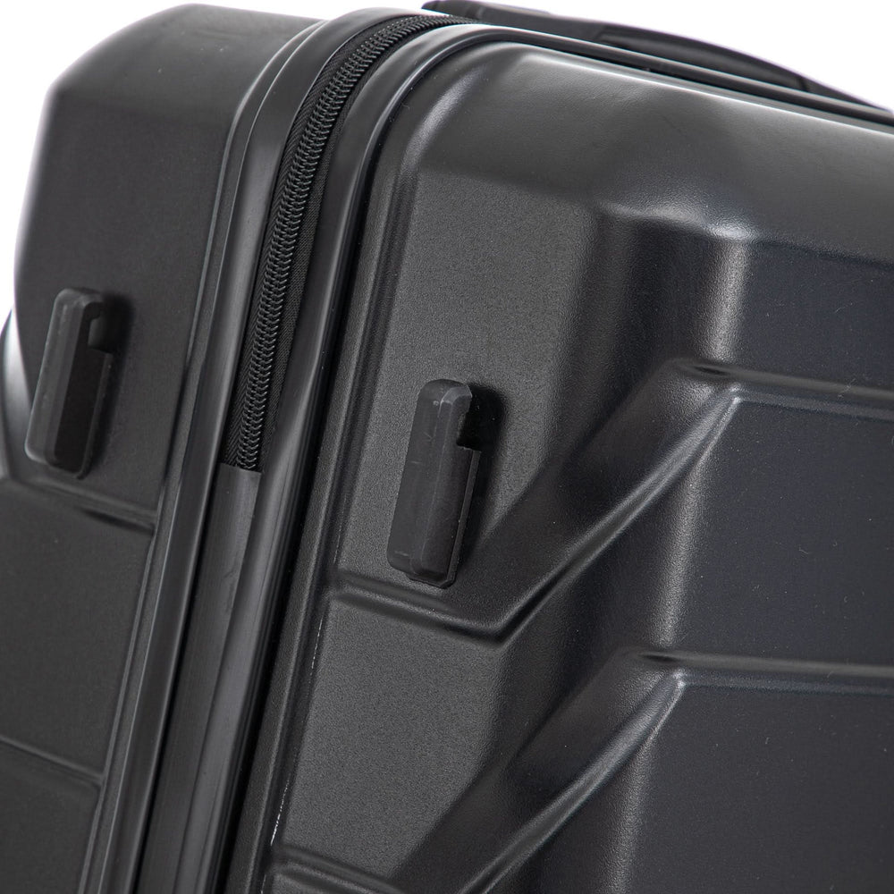 ABS Luggage Set 20 24 28 Inch Spinner Wheels Black Durable 3-Piece & Combination Lock Media 28