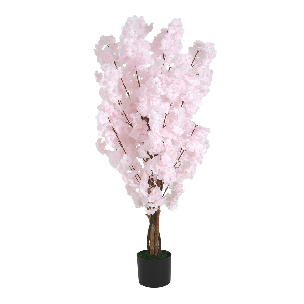 43' Artificial Cherry Blossom Tree with Black Plastic Pot Media 3