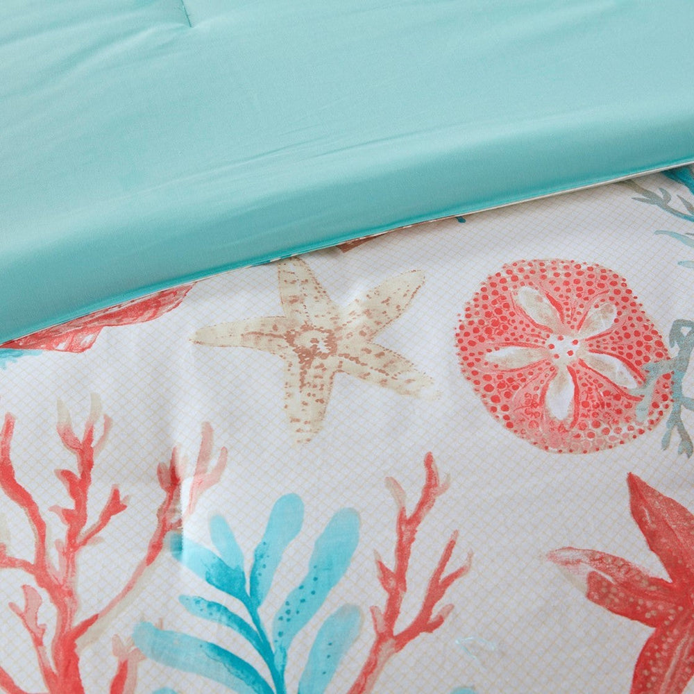 7 Piece Cotton Sateen Comforter Set Coral King Media 12