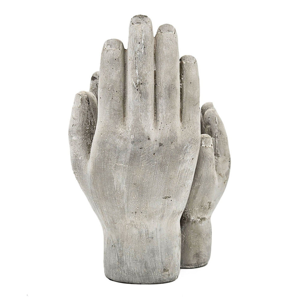 Set of 2 6x6x9' Accepting Hands Accent Cement Hand Decor Media 11