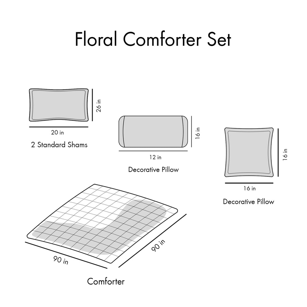 Full/Queen Floral Comforter Set Media 14
