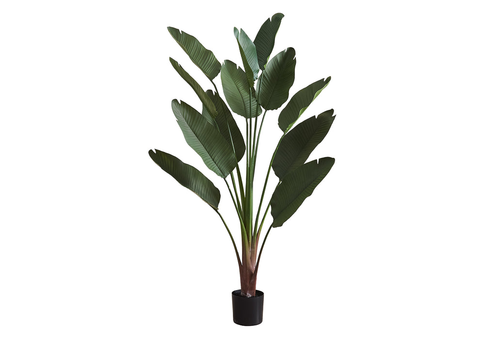 Artificial Plant, 83' Tall, Indoor, Decorative, Floor, Palm Tree, Real Touch, Green Leaves, Black Pot Media 2
