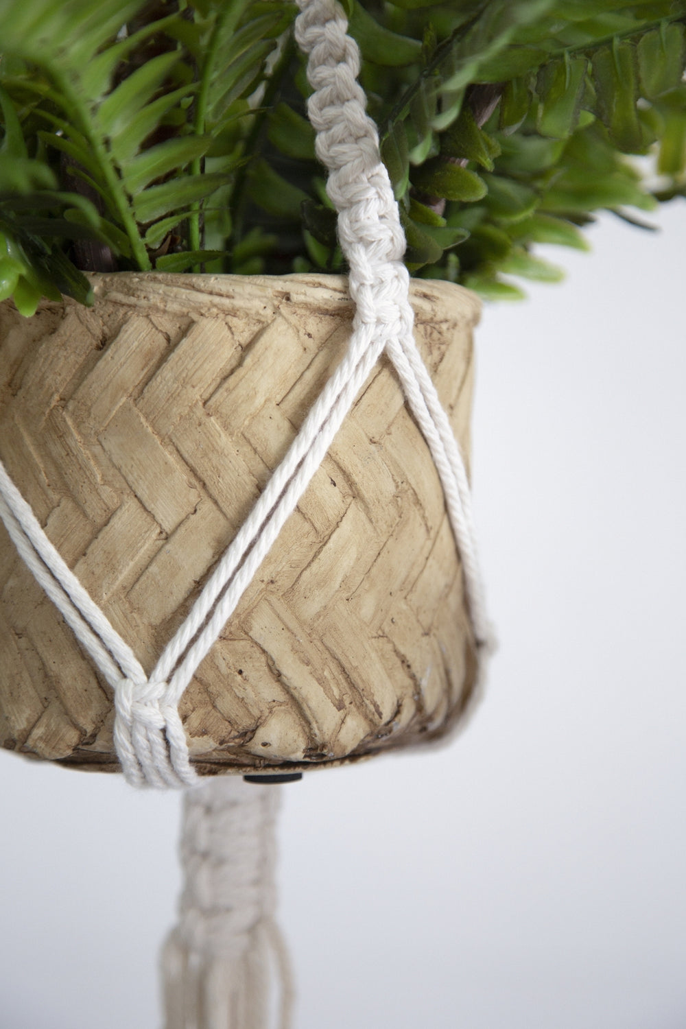 Set of 2, 5x5x4.5' Hanging Planter With Cotton Hanger, Bohemian Style Media 14