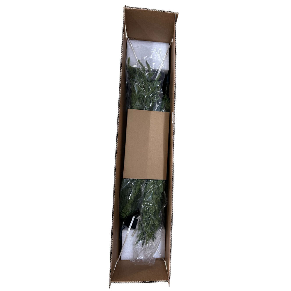5' Artificial Real Touch Pine Tree in Black Plastic Pot, 2pc/set Media 8