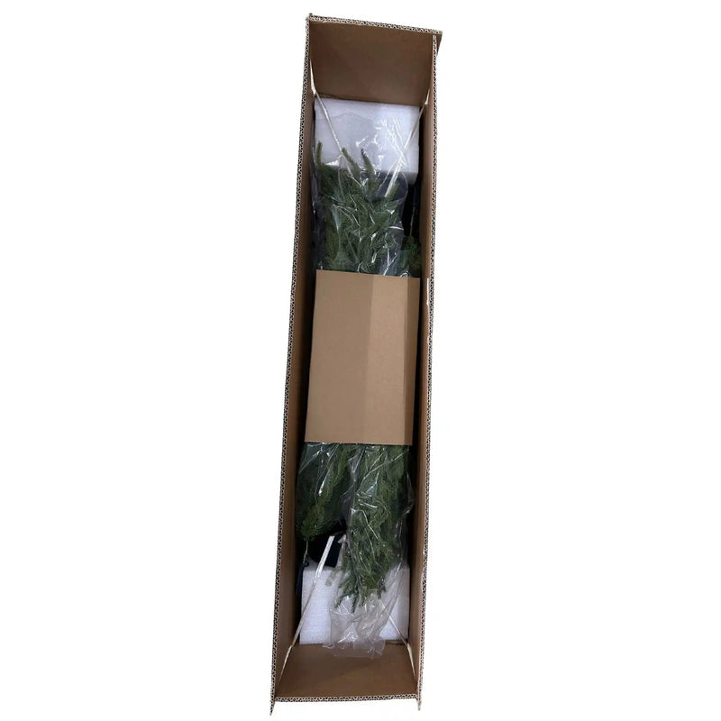 5' Artificial Real Touch Pine Tree in Black Plastic Pot, 2pc/set