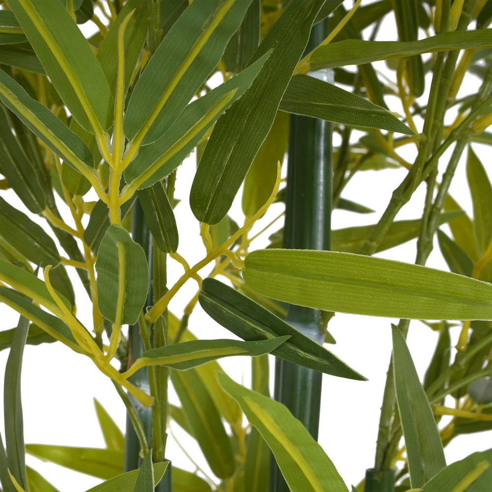 5' Artificial Bamboo with Black Plastic Pot, Set of 2 Media 8