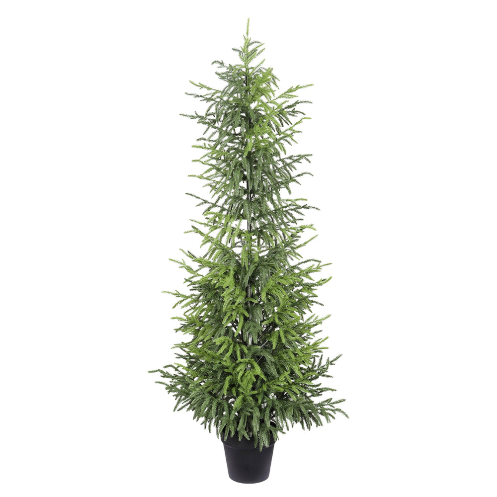 4' Artificial Real Touch Pine Tree in Black Plastic Pot, 1pc/set Media 5