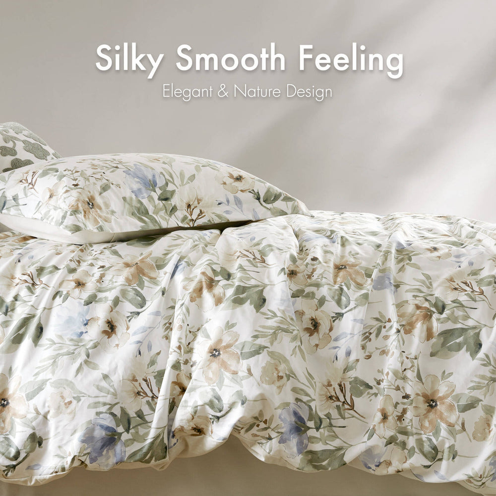 6PCS King Cotton Sateen Print Oversized Comforter Set Media 3