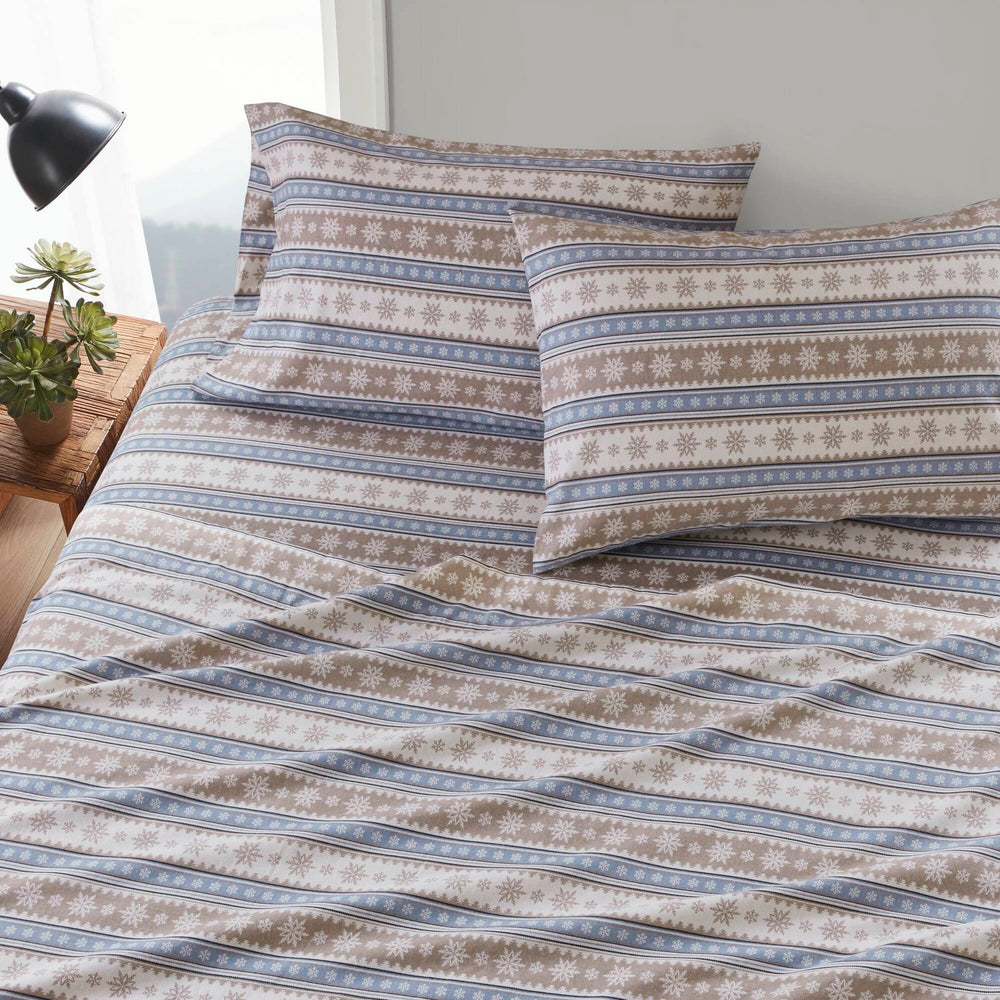 3 PCS Twin Sheet Set Blue Snowflake Media 10