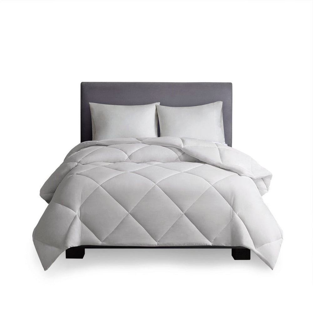 Oversized Down Alt Comforter with HeiQ Smart Temp Treatment White Full/Queen Media 5